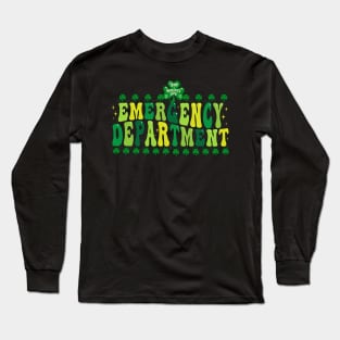 Emergency Department Emergency Room Nurse St Patrick's Day Long Sleeve T-Shirt